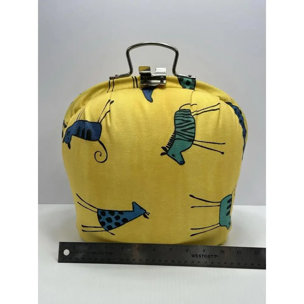 Vintage Clamshell Knitting Sewing Bag Purse Metal‎ Frame Storage Container?